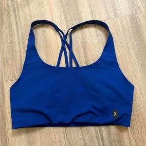 on cloud blue sports bra